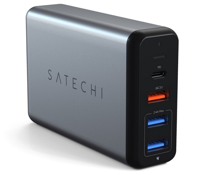Зарядное устройство Satechi 75W USB-C Multiport Travel Charger стоимостью $65 подойдет для всех ваших гаджетов