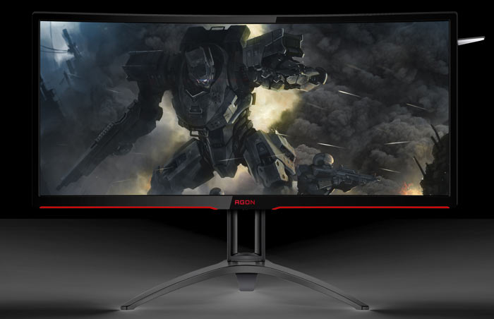 Игровой монитор AOC Agon AG352UCG6 имеет разрешение 3440 х 1440 пикселей