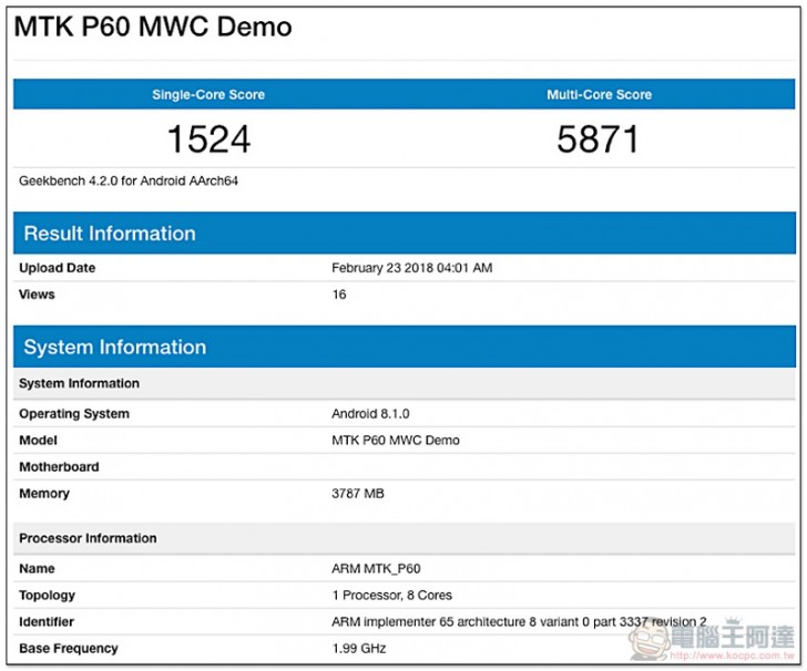 Показатели Helio P60 сопоставимы с показателями Qualcomm Snapdragon 660