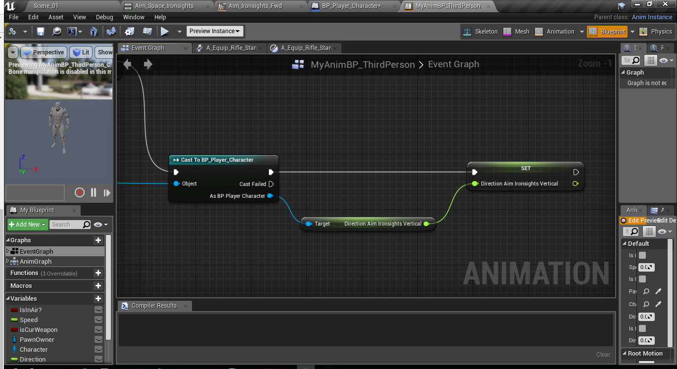 Как создать анимацию прицеливания и как нарезать анимацию в игровом движке Unreal Engine 4 - 6