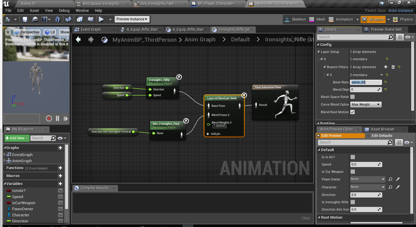 Как создать анимацию прицеливания и как нарезать анимацию в игровом движке Unreal Engine 4 - 8