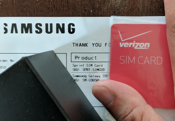 Некоторые американские покупатели Samsung Galaxy S9 обнаружили в коробке со смартфоном SIM-карту не того оператора