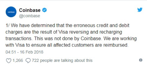 Владельцы криптовалютных кошельков Coinbase столкнулись с двойными списаниями комиссий из-за особенностей работы Visa - 2