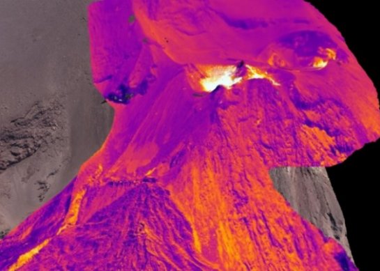 С помощью дронов удалось создать трехмерную карту действующего вулкана