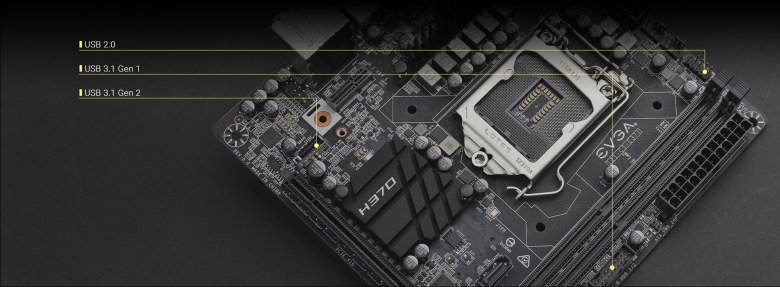 Системная плата EVGA H370 Stinger позиционируется как основа для HTPC или игрового ПК 