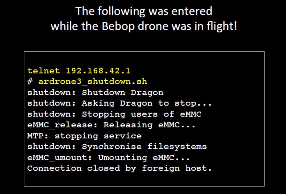 Конференция DEFCON 23. «Как я сбивал назойливый дрон соседского ребёнка». Майкл Робинсон - 17 Конференция DEFCON 23. «Как я сбивал назойливый дрон соседского ребёнка». Майкл Робинсон - 17