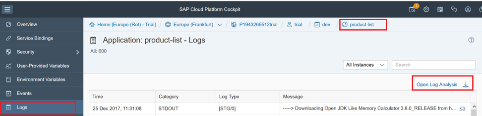 Руководство по разработке облачных приложений с помощью SAP Cloud Platform и Cloud Foundry - 37