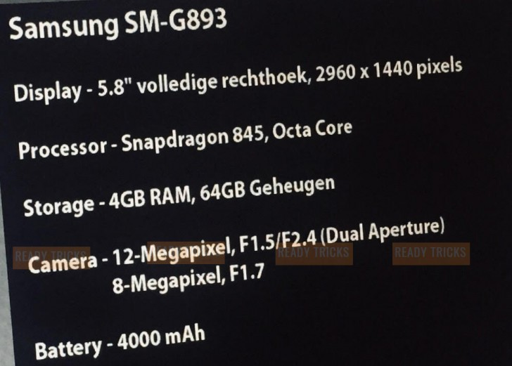 Смартфон Samsung Galaxy S9 Аctive должен получить аккумулятор емкостью 4000 мА•ч