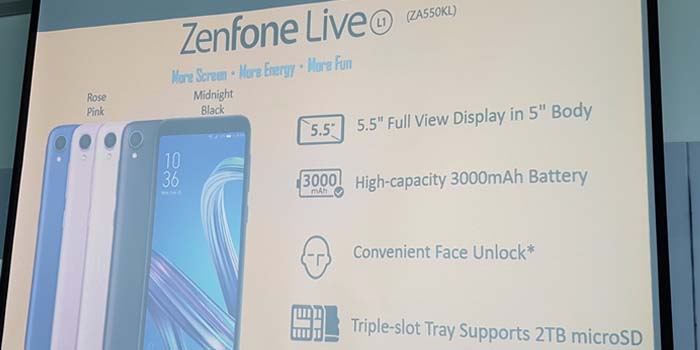 Смартфон Asus Zenfone Live L1 получил ОС Android Go - 2