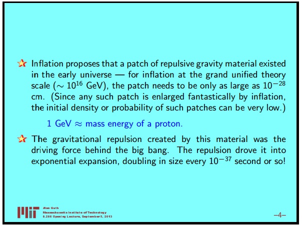 Ранняя вселенная 1. Инфляционная Космология: является ли наша вселенная частью мультивселенной? Часть 1 - 5