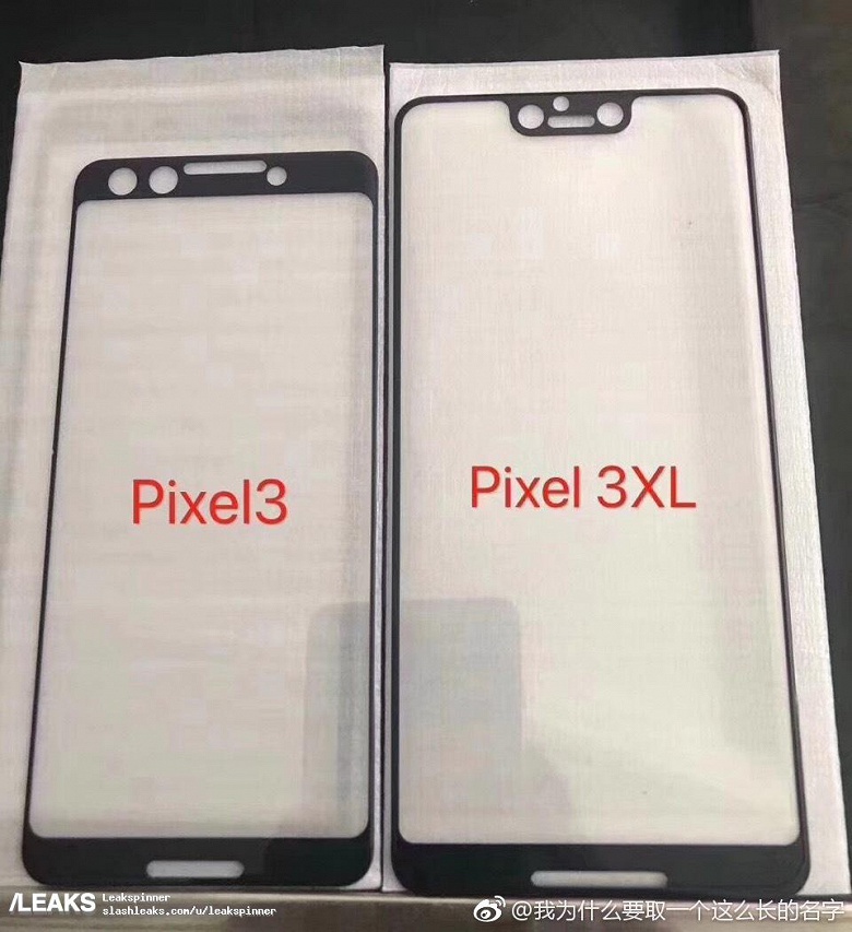 Смартфон Google Pixel 3 XL получит вырез вверху экрана. Pixel 3 — нет