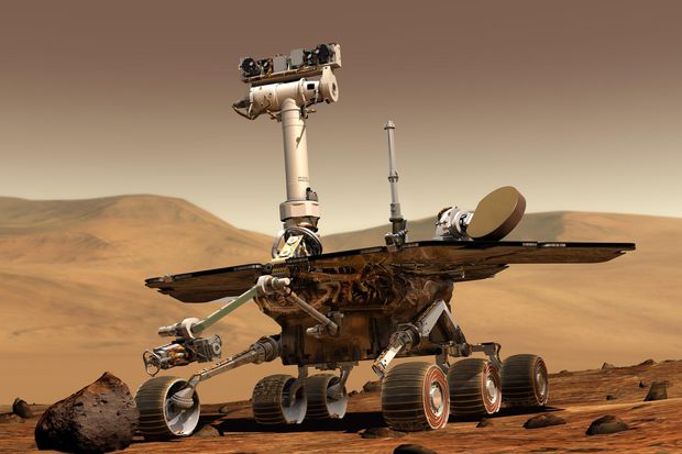Марсоход Opportunity «сражается» с сильной пылевой бурей