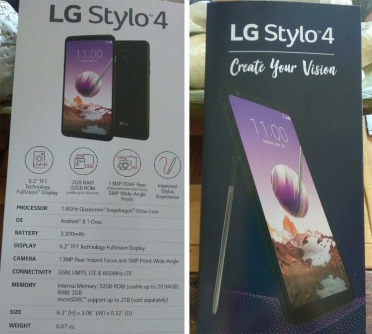Раскрыто оснащение смартфона LG Stylo 4: чип Snapdragon и 6,2″ экран