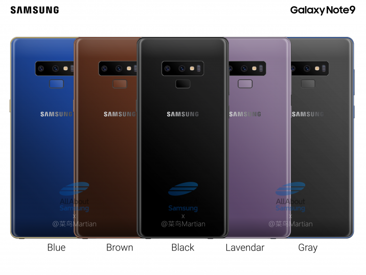 Смартфон Samsung Galaxy Note9 получит цвет, который в последний раз в линейке встречался в 2012 году