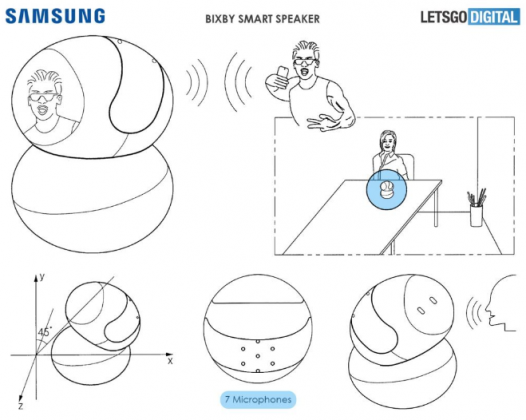 Вместе с Galaxy Note9 может быть показана умная колонка Samsung с поворотным дисплеем