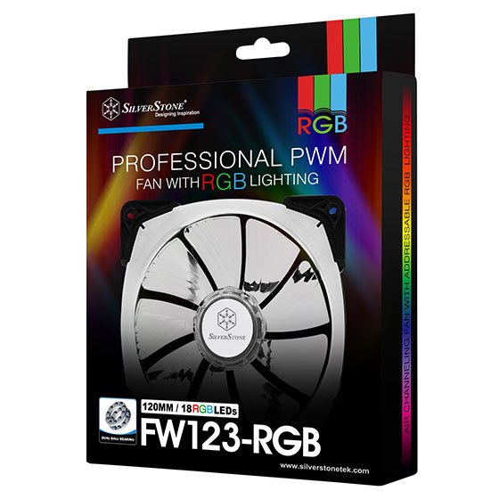 Вентиляторы SilverStone Technology FW142-RGB и FW123-RGB украшены полноцветной подсветкой