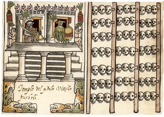 В Мексике обнаружено колоссальное хранилище черепов: кровавая религия ацтеков