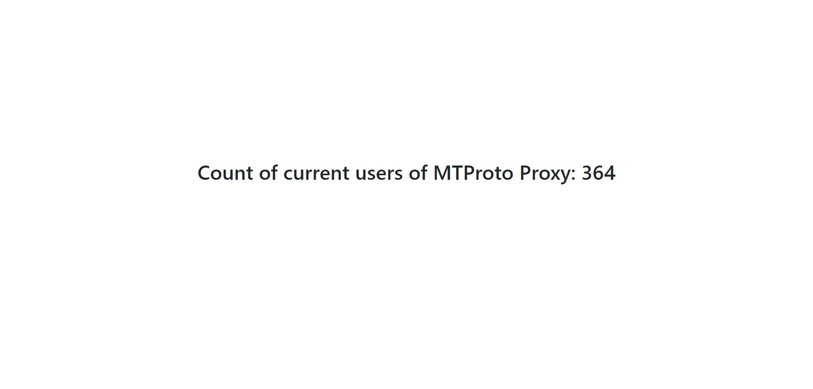 Сбор статистики MTProto Proxy - 1 image