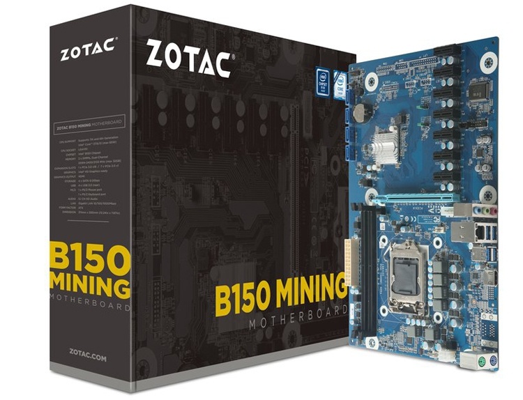 Zotac B150 Mining: плата для добычи криптовалют