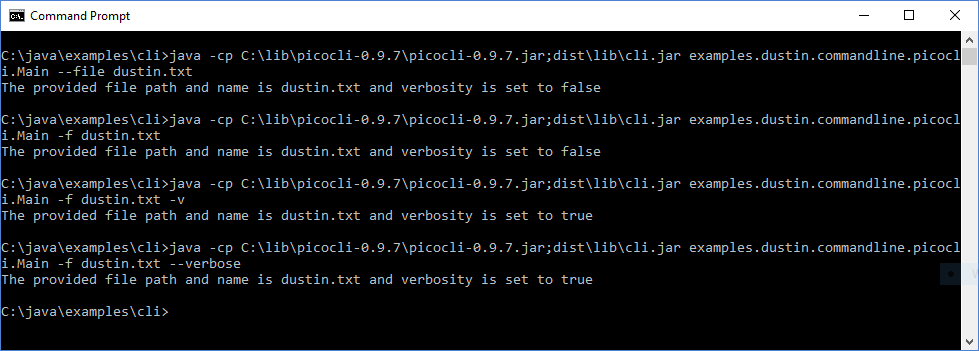 Интерфейсы командной строки Java: picocli - 5