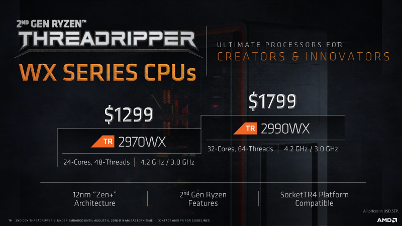 Новая статья: Обзор процессоров AMD Ryzen Threadripper 2990WX и 2950X: нужны ли в производительном десктопе 32 ядра, или посидим на 16