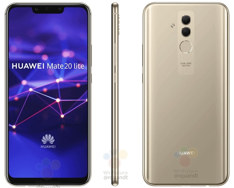 Смартфон Huawei Mate 20 Lite показался на пресс-изображениях