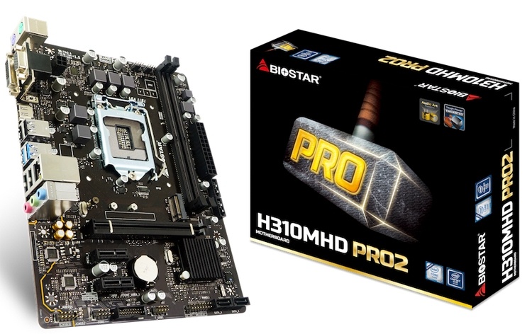 Плата Biostar H310MHD PRO2 подходит для игровых ПК начального уровня