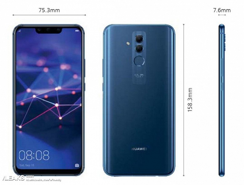 Появились новые рендеры смартфона Huawei Mate 20 Lite - 2