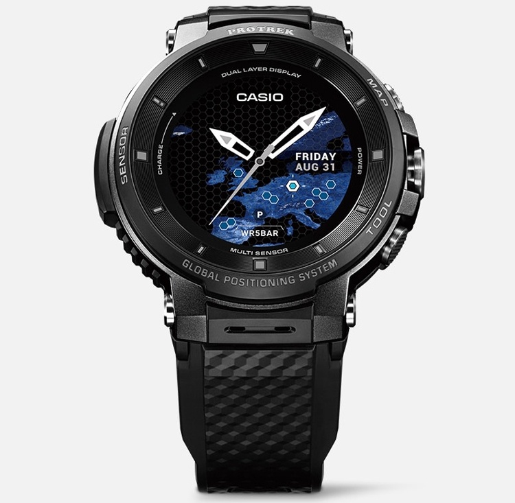 Защищённые смарт-часы Casio Pro Trek WSD-F30 используют платформу Wear OS