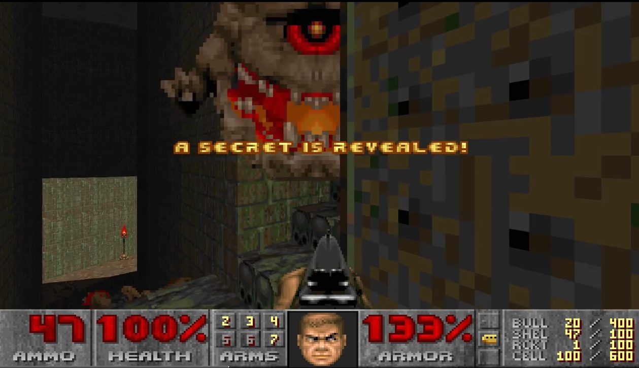 Doom II: Hell on Earth, id Software. Secret No. 4 on Map 15 (Industrial Zone) открыт в обычном игровом режиме - 1