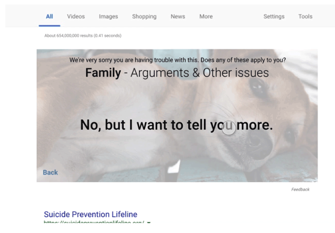 Превентивный интерфейс: редизайн страницы поисковой выдачи Google по суицидальным запросам - 18