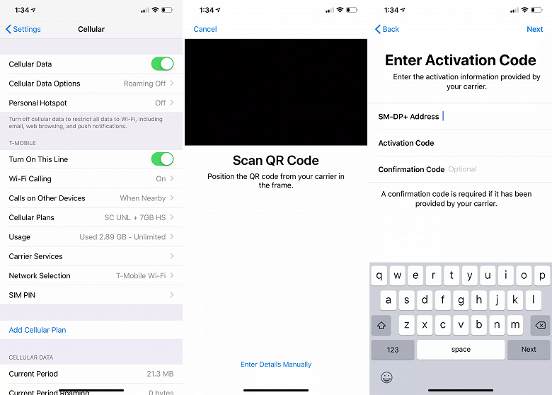Бета-версия iOS 12.1 активирует электронную SIM-карту в iPhone XS, но не все операторы пока готовы