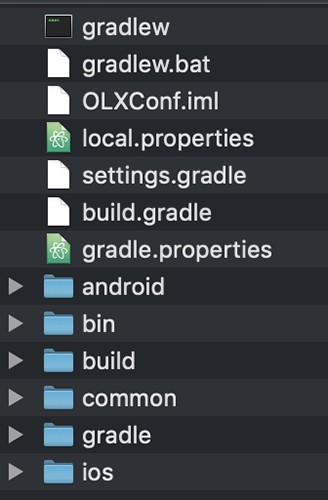 Быстрые прототипы на Flutter и Kotlin-Native - 2 Структура папок в Kotlin/Native
