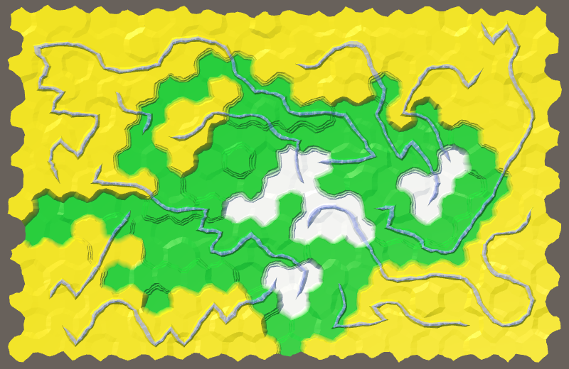 Карты из шестиугольников в Unity: неровности, реки и дороги - 119