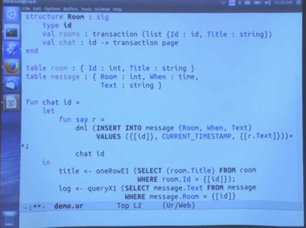 Курс MIT «Безопасность компьютерных систем». Лекция 11: «Язык программирования Ur-Web», часть 2 - 30