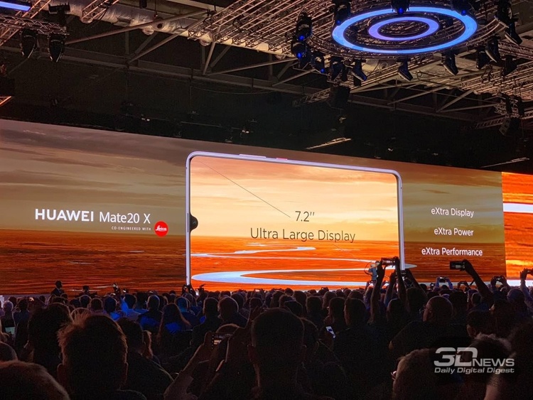 Смартфон игрового уровня Huawei Mate 20X получил гигантский 7,21″ дисплей