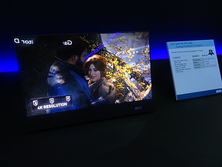 AUO показала 12,1-дюймовый дисплей MicroLED