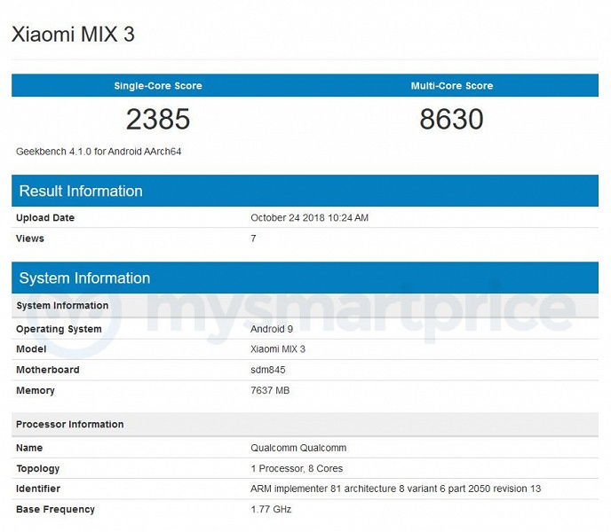 Специальное издание Xiaomi Mi Mix 3 «Запретный город» получит 10 ГБ ОЗУ и 256 ГБ на накопителе