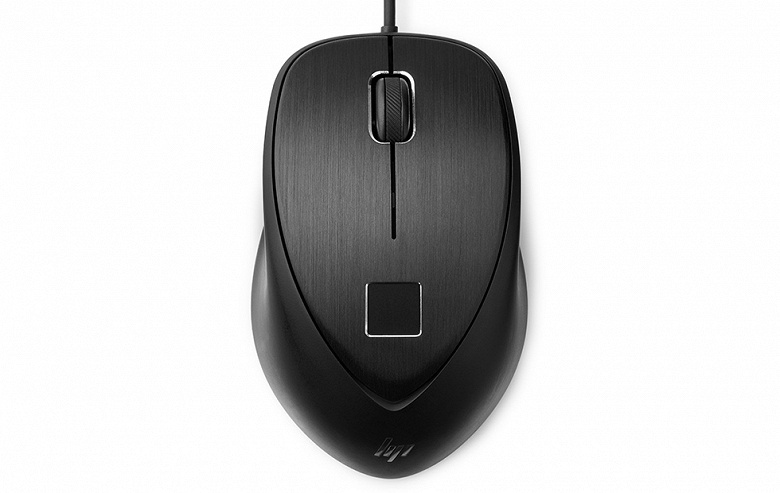 HP USB Fingerprint Mouse — симметричная мышь со сканером отпечатков пальцев