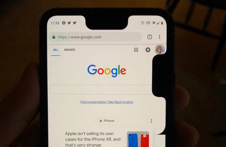 Из-за ошибки смартфон Google Pixel 3 XL получает второй «вырез» в дисплее