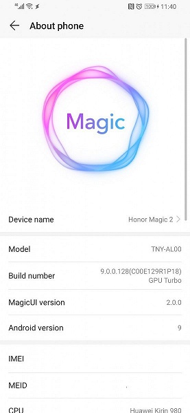 Флагманский слайдер Honor Magic 2 меняет оболочку EMUI 9.0 на Magic UI 2.0