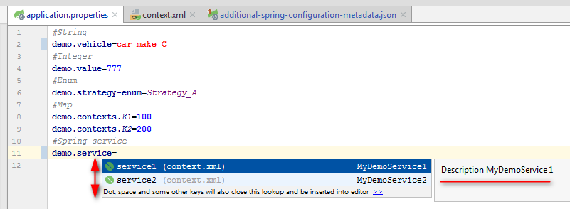 Настройка приложения — Spring Configuration Metadata - 8 image