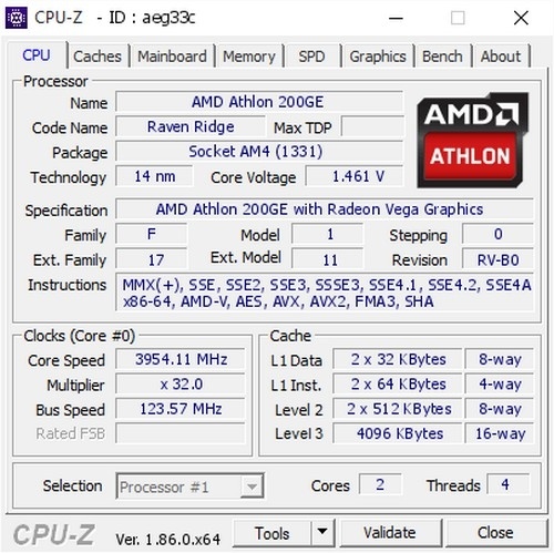 Процессор AMD Athlon 200GE всё-таки поддаётся разгону