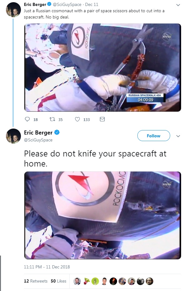 Шутки о недавнем выходе космонавтов в открытый космос - 9