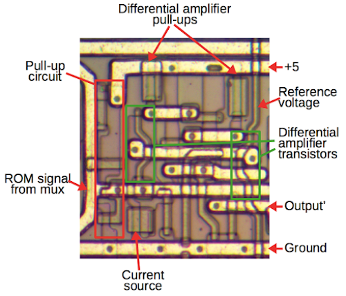 Два бита на транзистор: ПЗУ высокой плотности в микросхеме с плавающей запятой Intel 8087 - 12