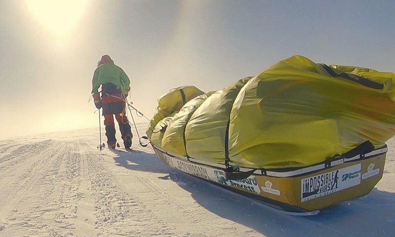 Лыжник впервые пересек Антарктиду в одиночку