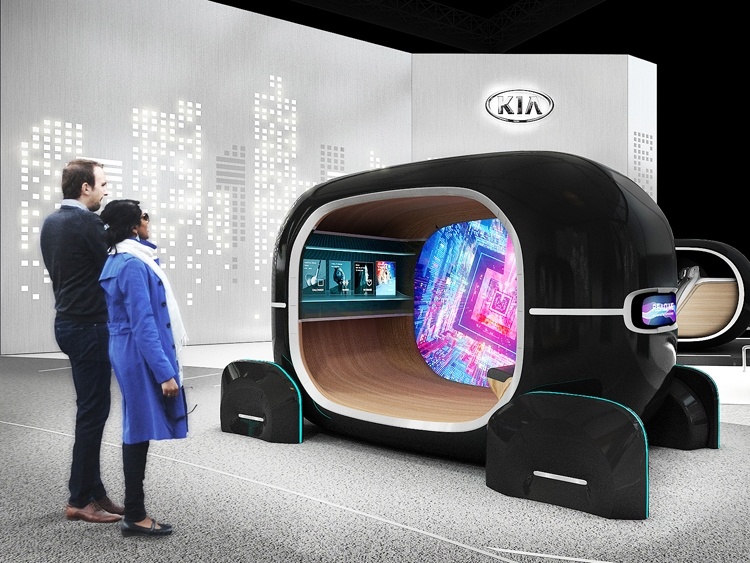 CES 2019: KIA R.E.A.D., или Интерактивное пространство в салоне робомобиля