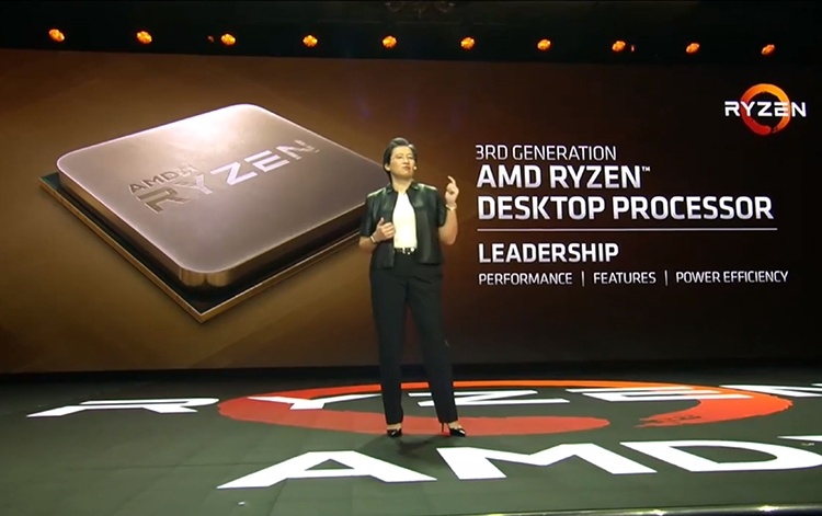 AMD показала прототип Ryzen 3000 на архитектуре Zen: восемь ядер и +15% к производительности