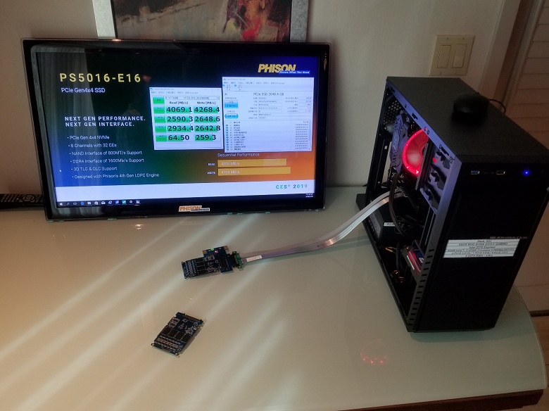 Контроллер Phison E16 с поддержкой PCIe 4.0 позволил тестовому SSD развить скорость передачи данных свыше 4 ГБ/с