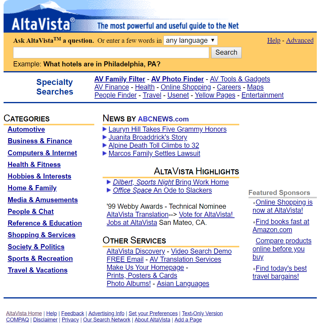 Древности: Интернет 1999 года в 20 скриншотах - 7